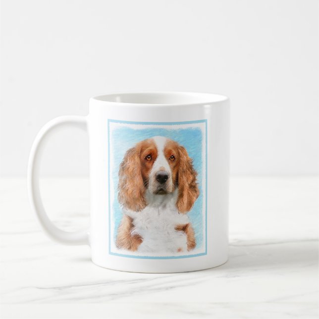 Welsh Springer Spaniel Painting - Original Dog Art Coffee Mug (Left)