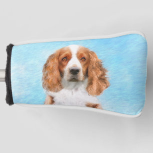 Welsh Springer Spaniel Painting - Original Dog Art Golf Head Cover