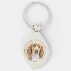 Welsh Springer Spaniel Painting - Original Dog Art Keychain