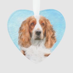 Welsh Springer Spaniel Painting - Original Dog Art Ornament