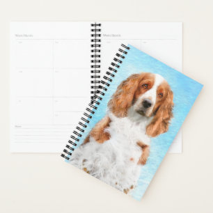 Welsh Springer Spaniel Painting - Original Dog Art Planner