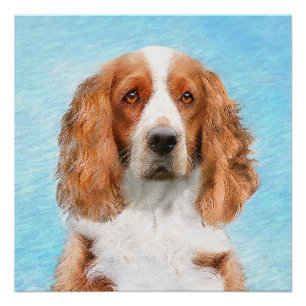 Welsh Springer Spaniel Painting - Original Dog Art Poster