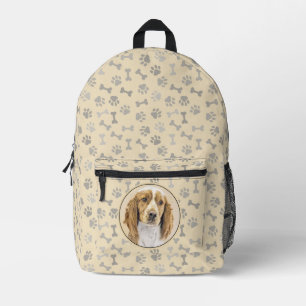 Welsh Springer Spaniel Painting - Original Dog Art Printed Backpack