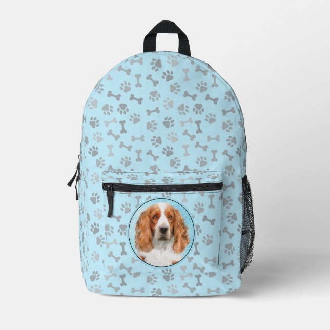 Welsh Springer Spaniel Painting - Original Dog Art Printed Backpack (Front)