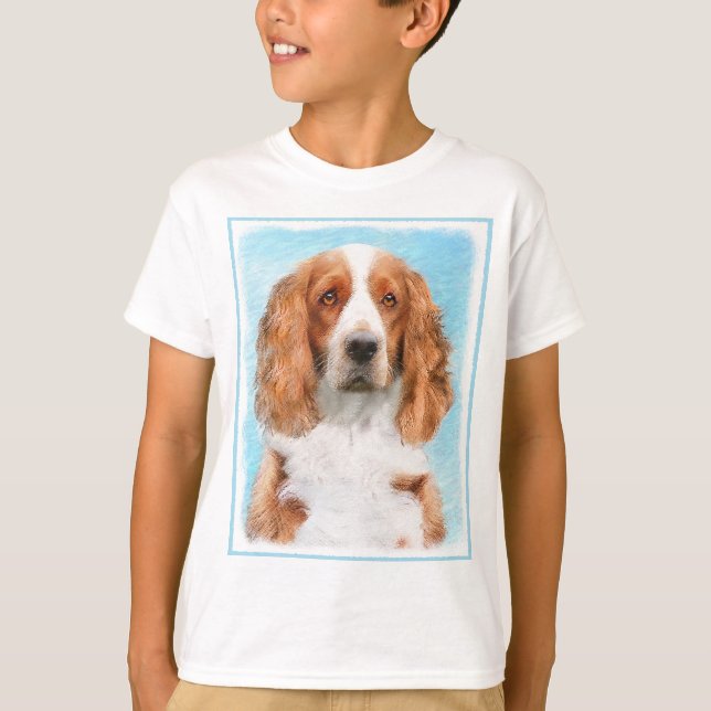 Welsh Springer Spaniel Painting - Original Dog Art T-Shirt (Front)