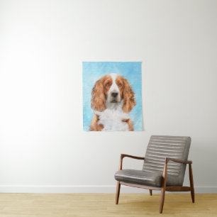 Welsh Springer Spaniel Painting - Original Dog Art Tapestry