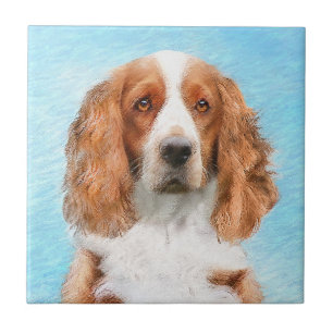 Welsh Springer Spaniel Painting - Original Dog Art Tile