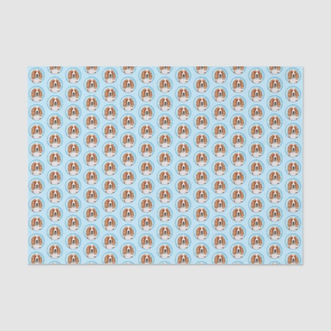 Welsh Springer Spaniel Painting - Original Dog Art Tissue Paper (Front)