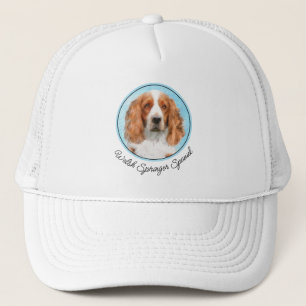 Welsh Springer Spaniel Painting - Original Dog Art Trucker Hat