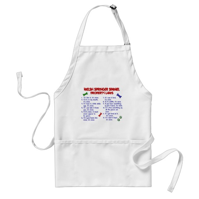 WELSH SPRINGER SPANIEL Property Laws 2 Standard Apron (Front)