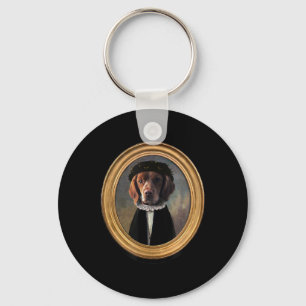 Welsh Springer Spaniel Renaissance Painting Dog Keychain