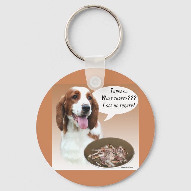 Welsh Springer Spaniel Turkey Keychain (Front)