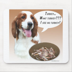 Welsh Springer Spaniel Turkey Mouse Pad