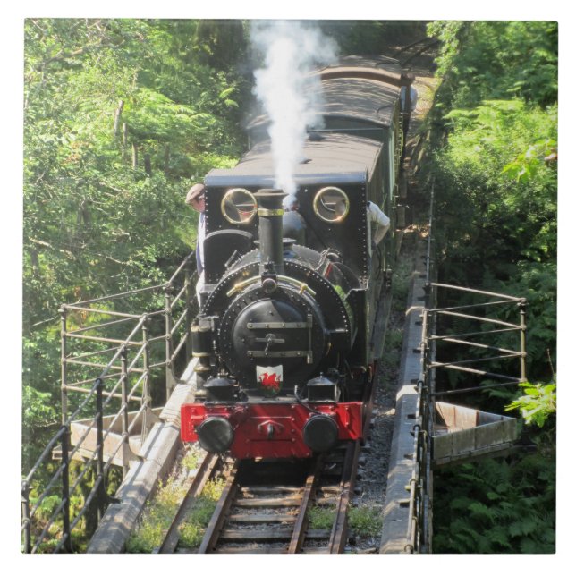 Welsh Steam Train. Tile (Front)