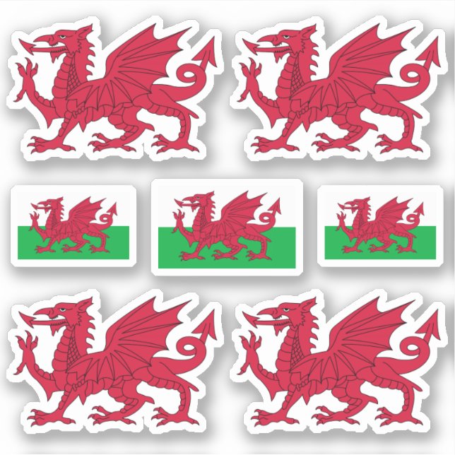 Welsh symbols / coat of arms and flag (Front)