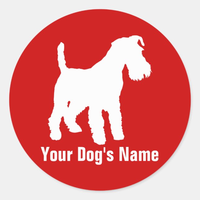 Welsh Terrier ウェルシュ・テリア Classic Round Sticker (Front)