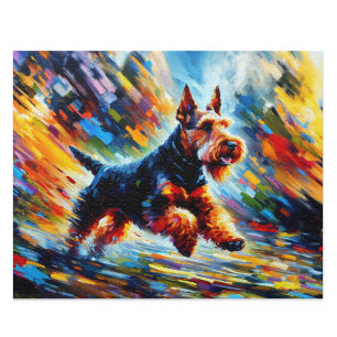 Welsh Terrier: Black and Tan Welshie Jigsaw Puzzle