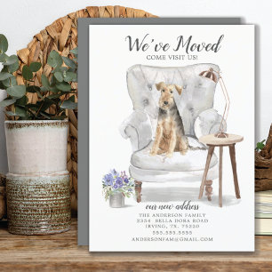 Welsh Terrier Chien Nous avons déplacé Faire-part