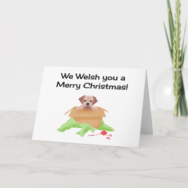 Welsh Terrier Christmas Card (Front)