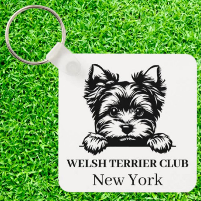 Welsh Terrier Custom Club Theme keychain ( Special Gifts & Accessories for Welsh Terrier Lovers)