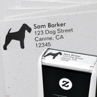 Welsh Terrier Dog Breed Silhouette Return Address