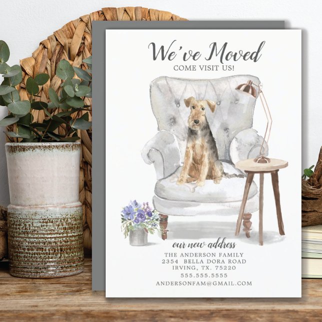 Welsh Terrier Dog We've Moved Moving Announcement (Creator Uploaded)