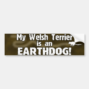 Welsh Terrier Earthdog Bumper Sticker