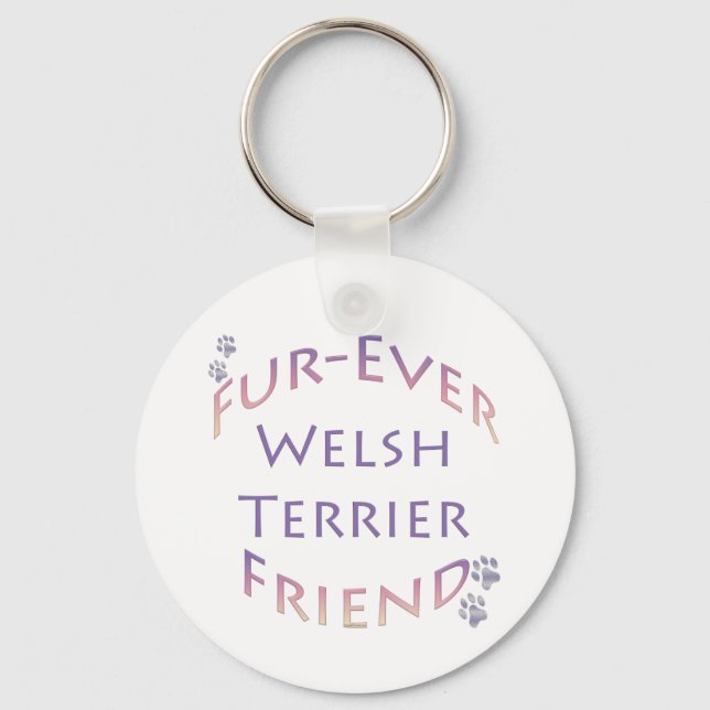 Welsh Terrier Furever Friend Keychain (Front)