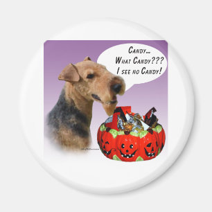 Welsh Terrier Halloween Candy Magnet