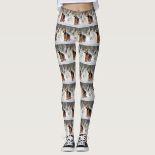 Welsh Terrier Let It Snow Christmas Leggings