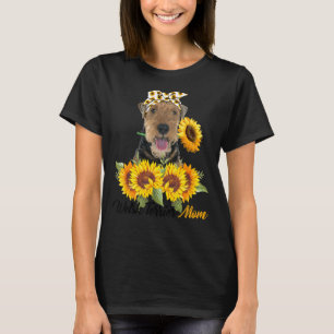 Welsh Terrier Mom Sunflower Summer Dog Mom Mama Wo T-Shirt