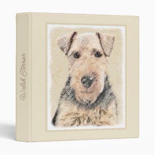 Welsh Terrier Painting - Cute Original Dog Art 3 R Binder
