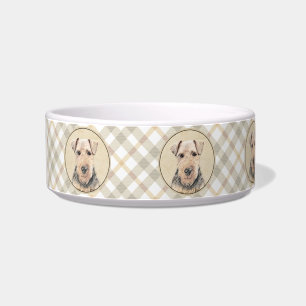 Welsh Terrier Painting - Cute Original Dog Art Bowl