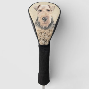 Welsh Terrier Painting - Cute Original Dog Art Golf Head Cover