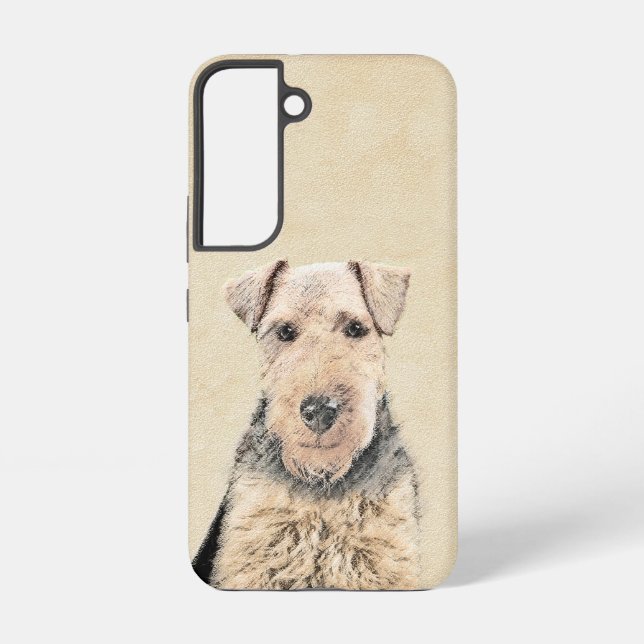 Welsh Terrier Painting - Cute Original Dog Art Samsung Galaxy S22 Case (Back)