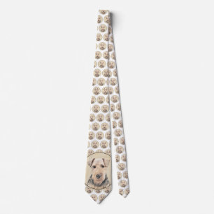 Welsh Terrier Painting - Cute Original Dog Art Tie