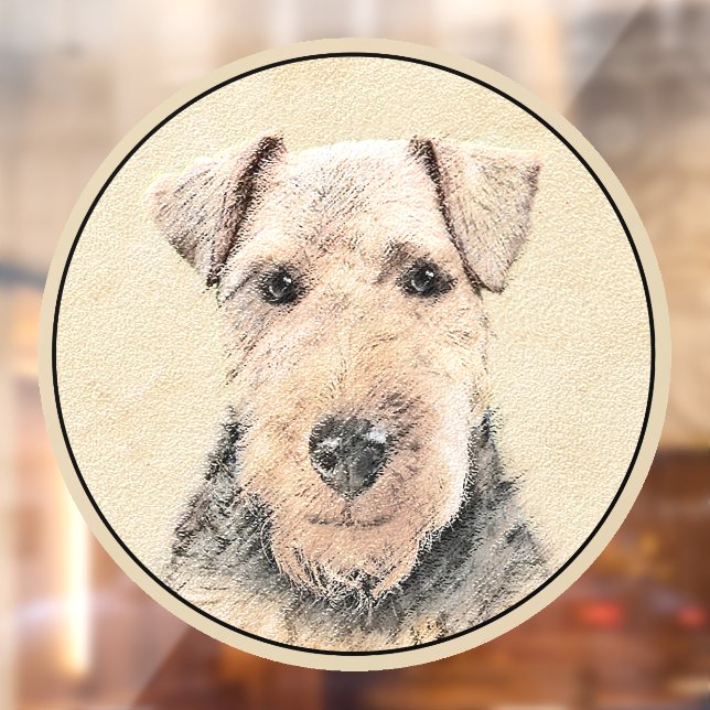 Welsh Terrier Painting - Cute Original Dog Art Window Cling (Sheet 2)
