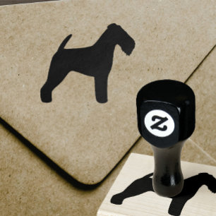 Welsh Terrier Silhouette Rubber Stamp