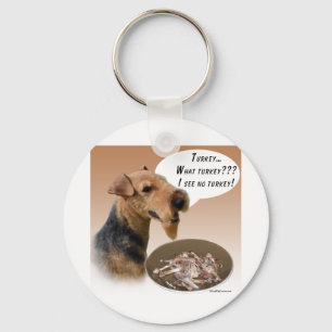 Welsh Terrier Turkey Keychain