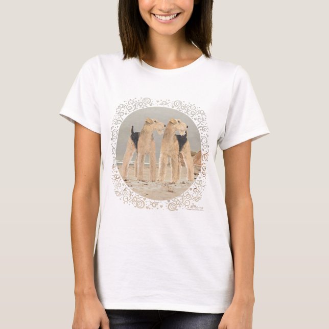 Welsh Terriers at the Seashore T-Shirt (Front)