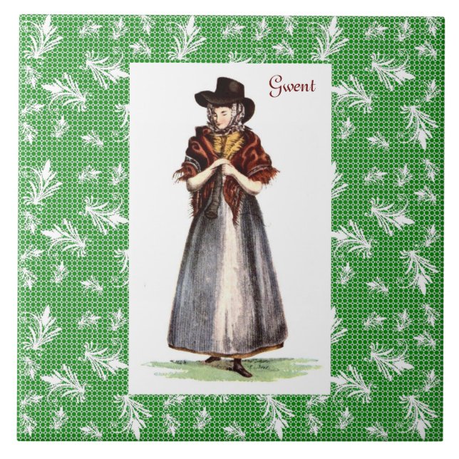 Welsh Traditional Costume - Gwent Tile (Front)