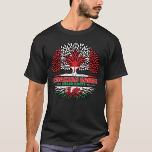 Welsh Wales Canadian Canada Tree Roots Flag T-Shirt