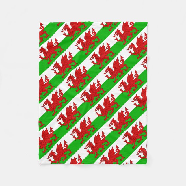 Welsh / Wales Flag - Cymru High Quality Image Fleece Blanket (Front)