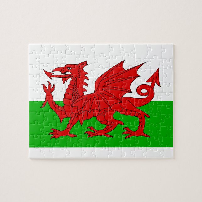 Welsh / Wales Flag - Cymru High Quality Image Jigsaw Puzzle (Horizontal)