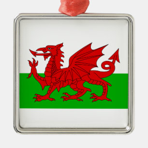Welsh / Wales Flag - Cymru High Quality Image Metal Ornament