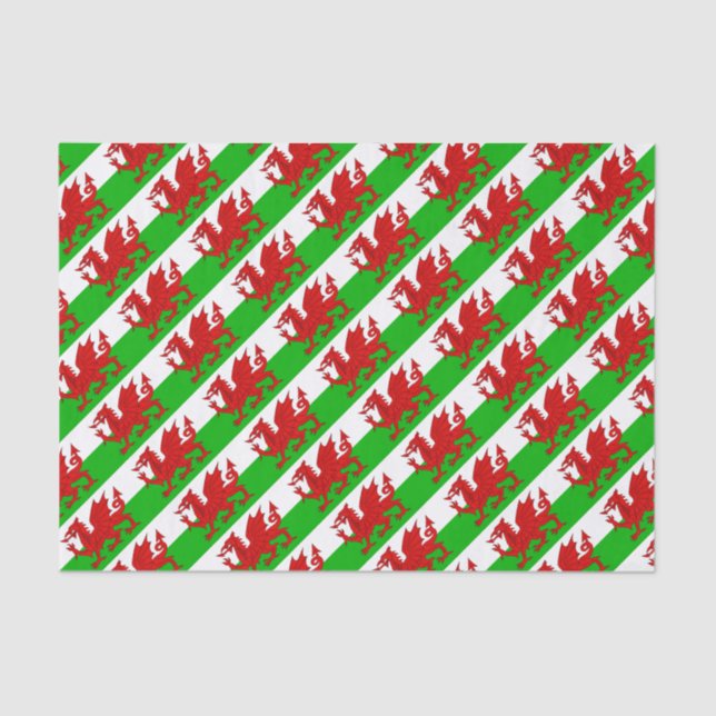 Welsh / Wales Flag - Cymru High Quality Image Tissue Paper (Front)