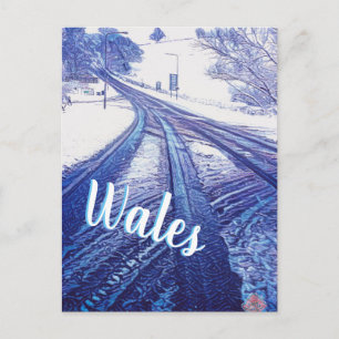 Welsh Winter Road Postcard