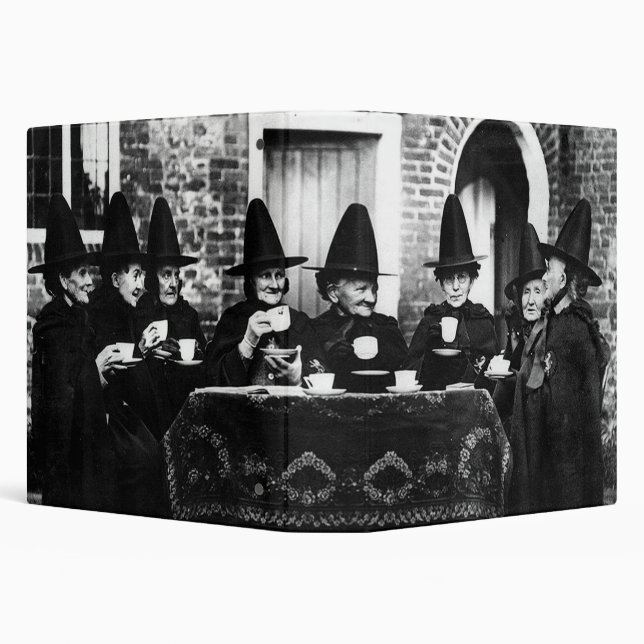 Welsh Witches Having Tea Crone Teatime         Binder (Background)