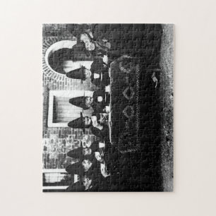 Welsh Witches Having Tea Crone Teatime Jigsaw Puzzle