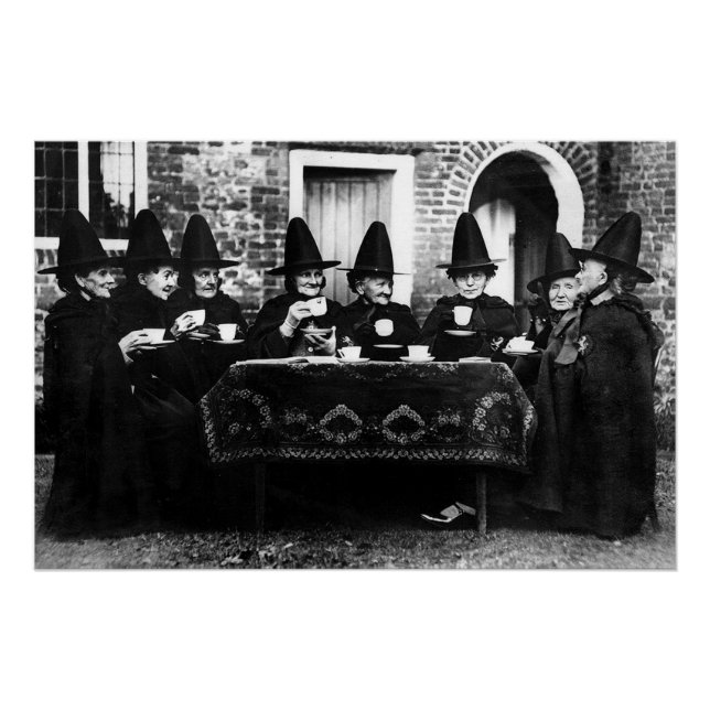 Welsh Witches Having Tea Crone Teatime   Poster (Front)